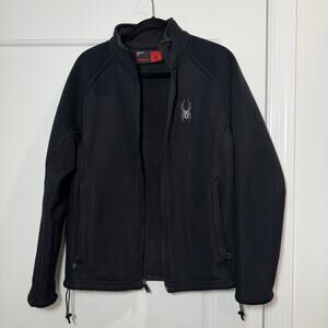 Spyder Jacket Mens Full Zip Long Sleeve Waffle Knit Fleece Lined Size S